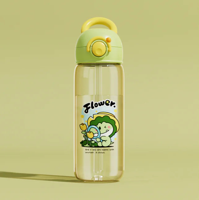 Children's Whale Cartoon Diving Fountain Water Bottle - Tritan Leakproof Sippy Cup (Various Sizes & Colors)